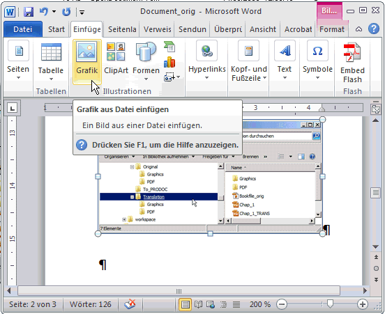 Microsoft Word - Replacing screenshots