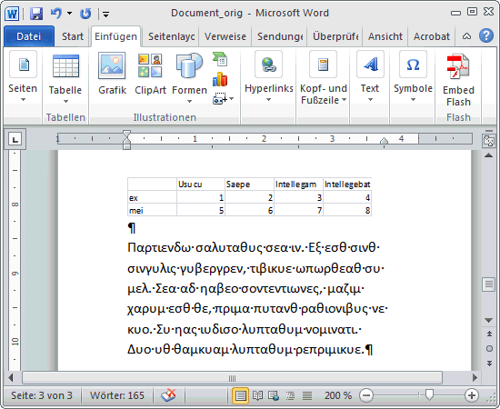 Microsoft Word Text in Originalsprache ersetzen 1